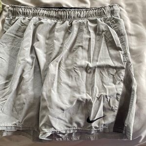 Grey Nike athletic shorts